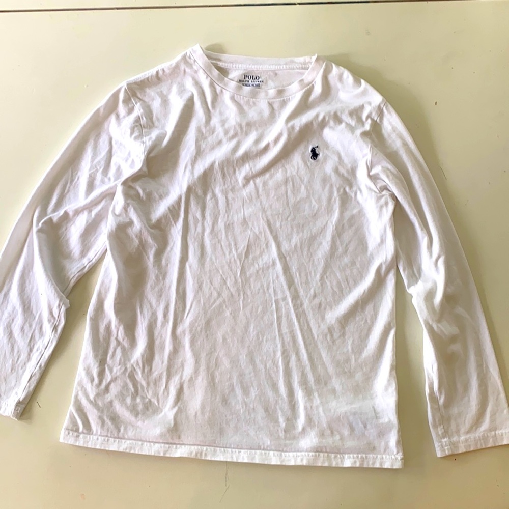 Polo Ralph Lauren white tee, long sleeved